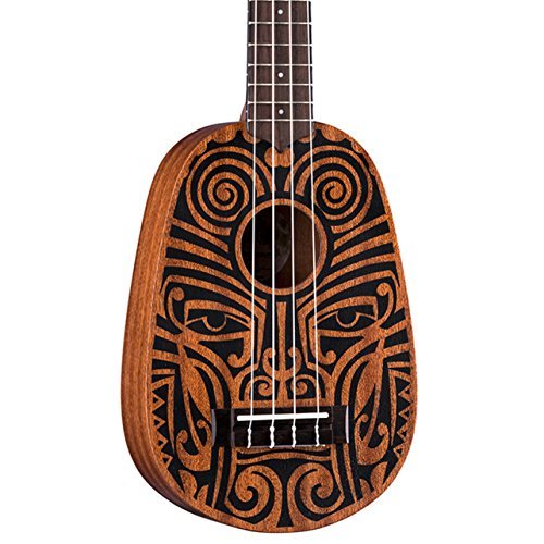 Luna Tribal Mahogany Soprano Ukulele, Satin Natural