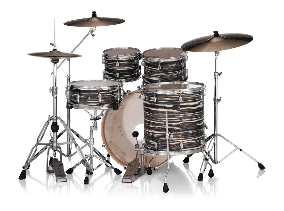 Pearl Decade Maple Artisan Limited Edition 5-pc. Shell Pack With All Maple Shells, Satin Lacquer Finish Black Satin Marble
