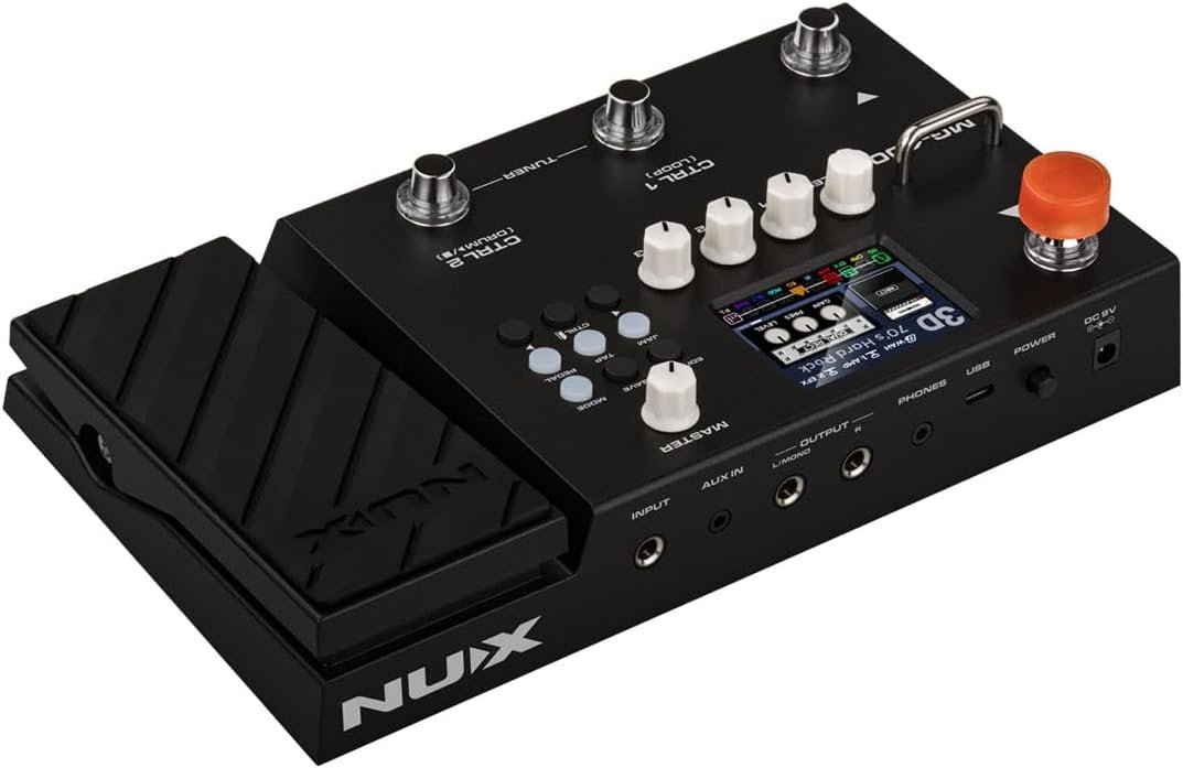 NUX Multi Effects Pedal, Amp Modeling, 512 samples IR, 10 Independent Moveable Signal Blocks (MG-400)