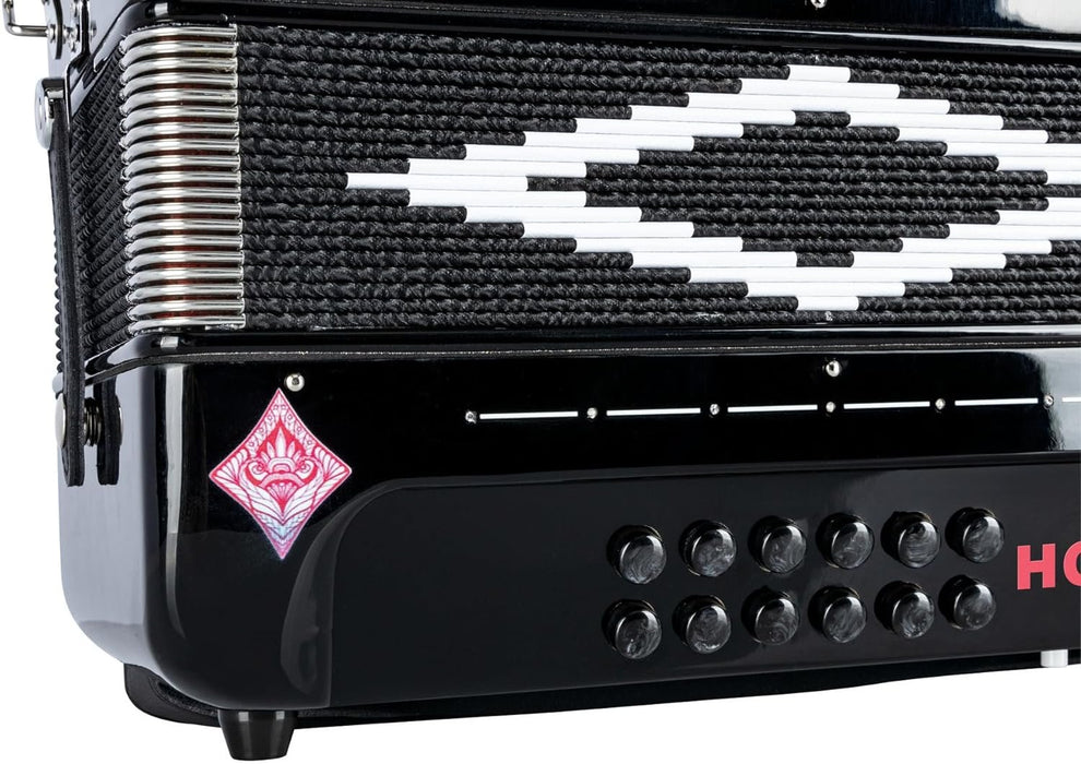 Hohner ACES II FBbEb Diatonic Accordion - Black (ACES II FBK)