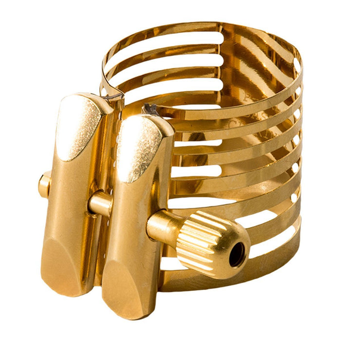 Rovner Ligature & Plastic Cap for Tenor Standard Saxophone - Platinum Gold Ligature for Hard Rubber Mouthpiece (PG-2R)