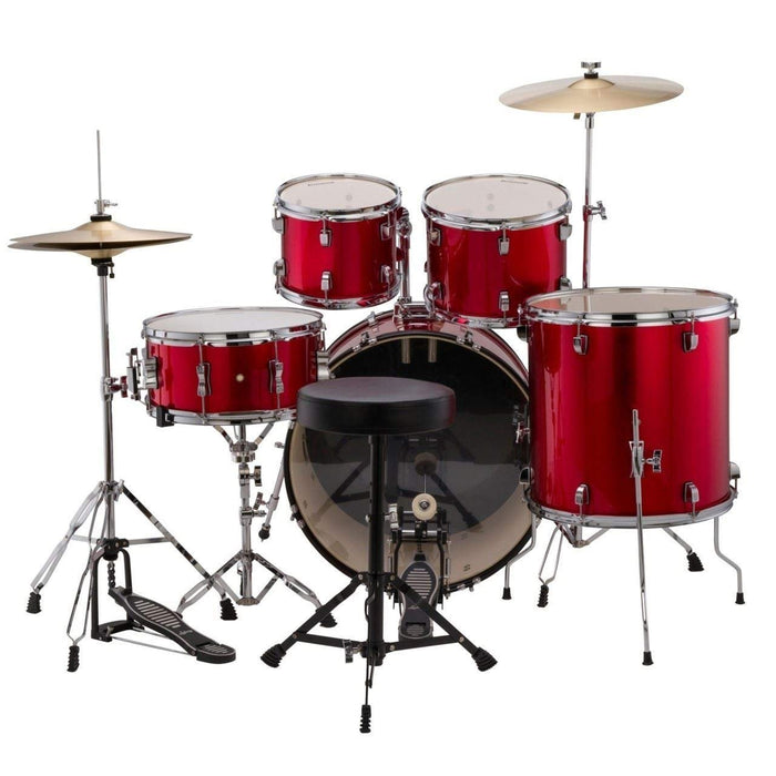 Ludwig Accent Series Complete Drum Set, Red Foil (LC17514)