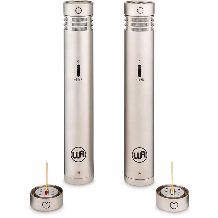 Warm Audio WA-84 Premium Stereo Package - Multi-Pattern Small-Diaphragm Condenser Microphone - Nickel (WA84NiMP-STd1)