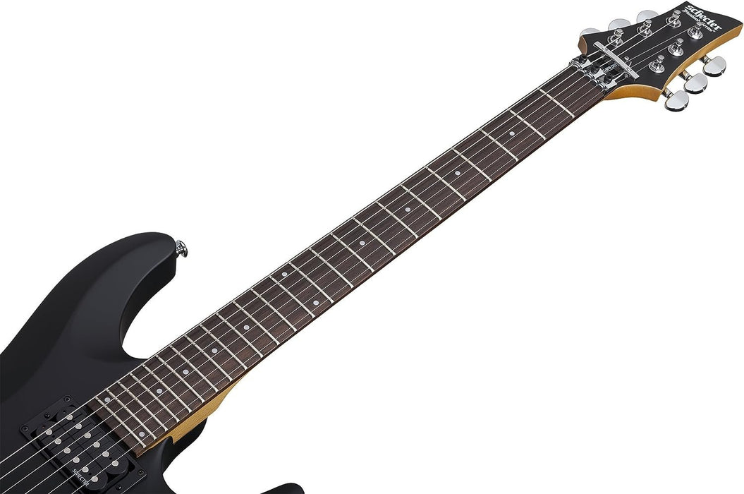 Schecter C-6 FR Deluxe Satin Black Solid-Body Electric Guitar - Satin Black (434)