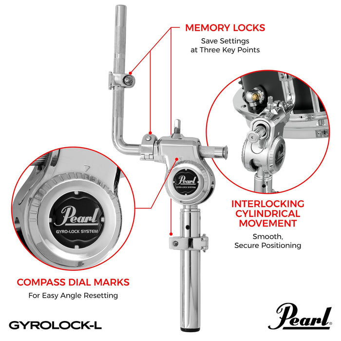 Pearl Gyrolock-L Cymbal Boom and Tom Stand (TC1035BL)