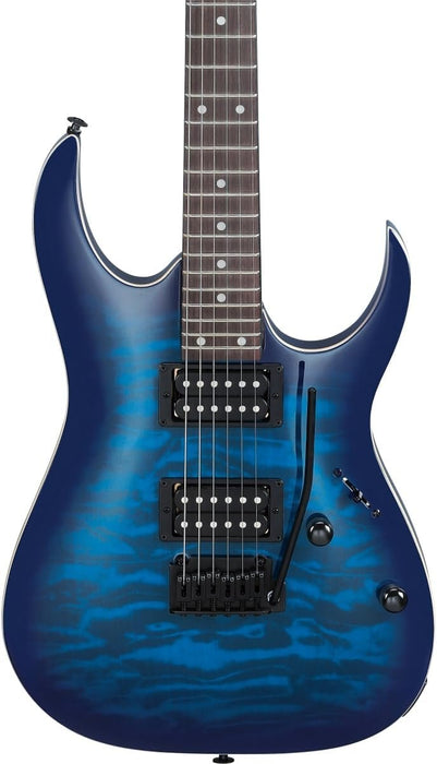 Ibanez GRGA 6 String Solid-Body Electric Guitar - Transparent Blue Burst (GRGA120QATBB)