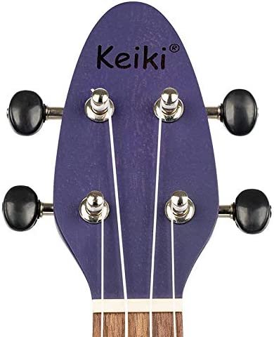 Ortega Guitars, 4-String Keiki Series Sopranino Ukulele with Turtle Etching, Right, Transparent black, (K1-CO)