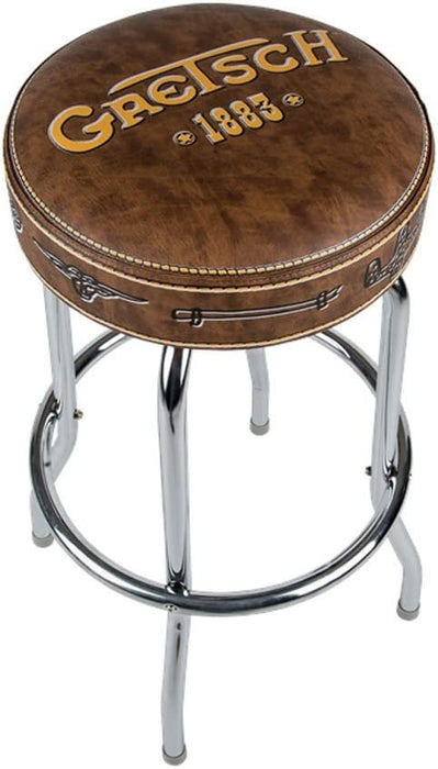 Gretsch® Barstool 1883 Bar Stool with Leather Seat Height 76 cm Brown