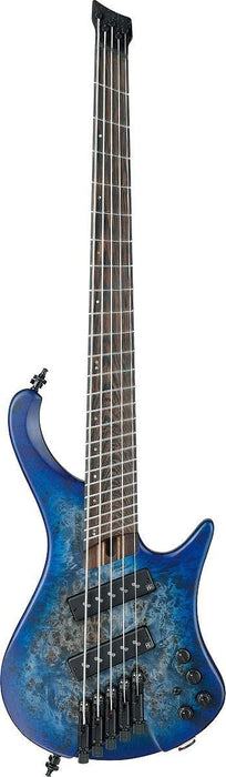 Ibanez EHB Ergonomic Headless Bass 5-String 24 Frets Electric Guitar (Right-Hand, Pacific Blue Burst Flat)