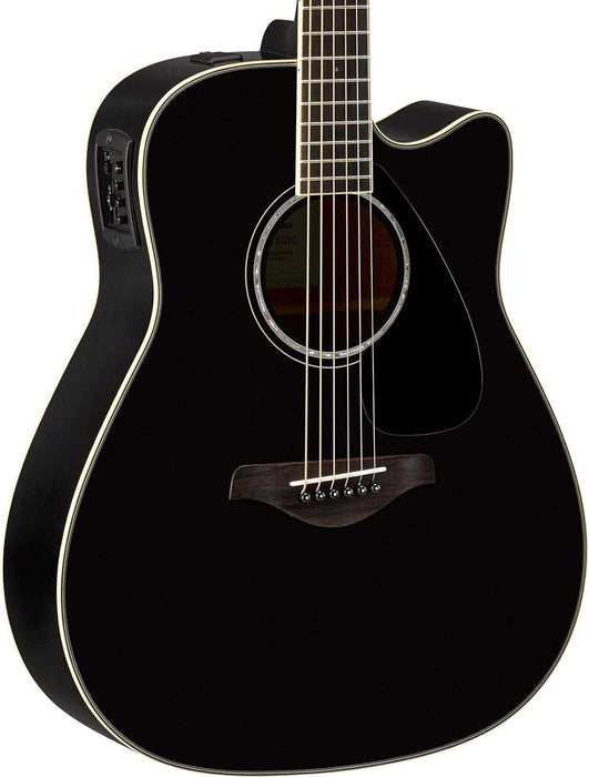 Yamaha Solid Top Dreadnaught Acoustic Guitar - Black (FG830)