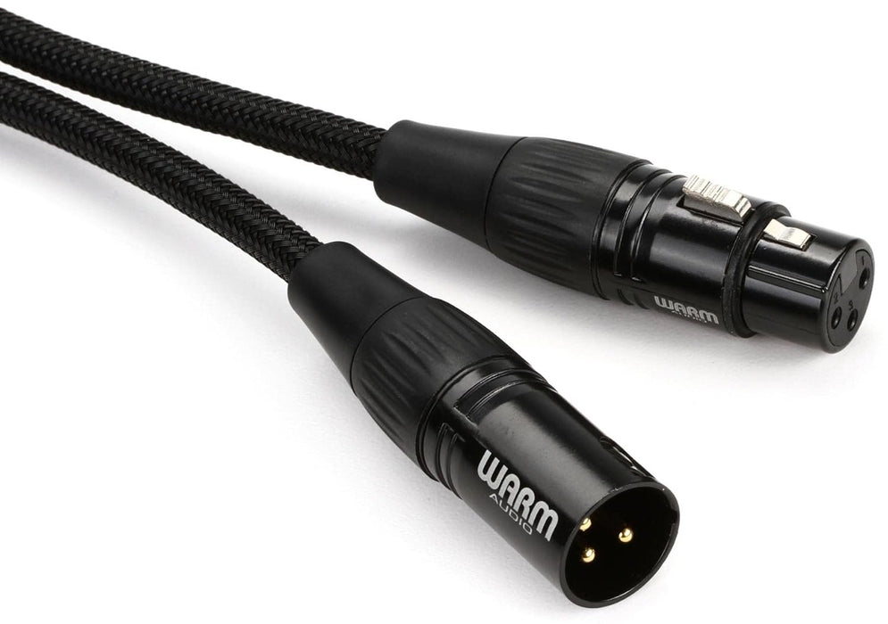 Warm Audio Premier Series XLR Female to XLR Male Microphone Cable - 15 Feet, Black/Gold