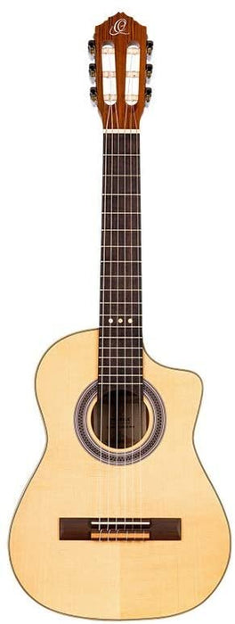 Ortega Guitars Requinto Series 6 String Acoustic Guitar, Right, Spruce, 22 Zoll (RQ25)