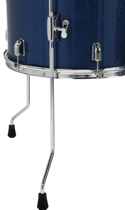 PDP By DW Center Stage Complete Drumkit, 5 Drum Set, Royal Blue Sparkle, 7x10, 8x12, 12x14 Floor, 14x20 Kick, 5x14 Snare (PDCE2015KTRB)