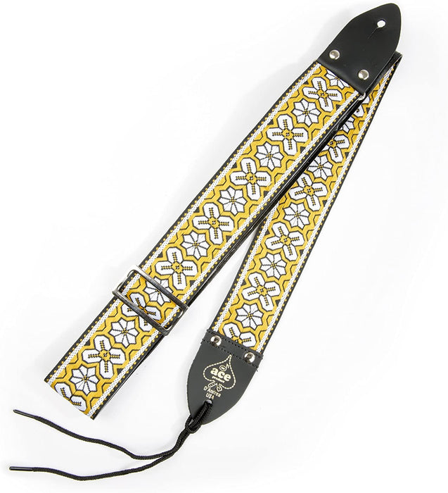 D’Andrea Ace Vintage Reissue Guitar Strap – Greenwich – Replica of Guitar Strap Used by Bob Dylan, Featured on Greatest Hits Album Cover