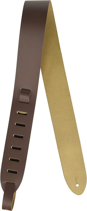 Levy's Leathers 2" Chrome-tan Leather Guitar Strap - Adjustable from 36" to 52"; Brown (M12-BRN)