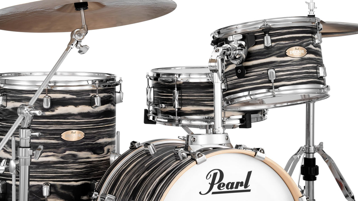 Pearl Decade Maple Artisan Limited Edition 4-pc. Bop Shell Pack With All Maple Shells, Satin Lacquer Finish Black Satin Marble