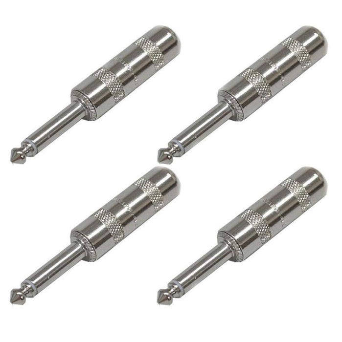 (4 Pack) Switchcraft 280 1/4 6.35 mm 2-Conductor Mono TS Phone Plug