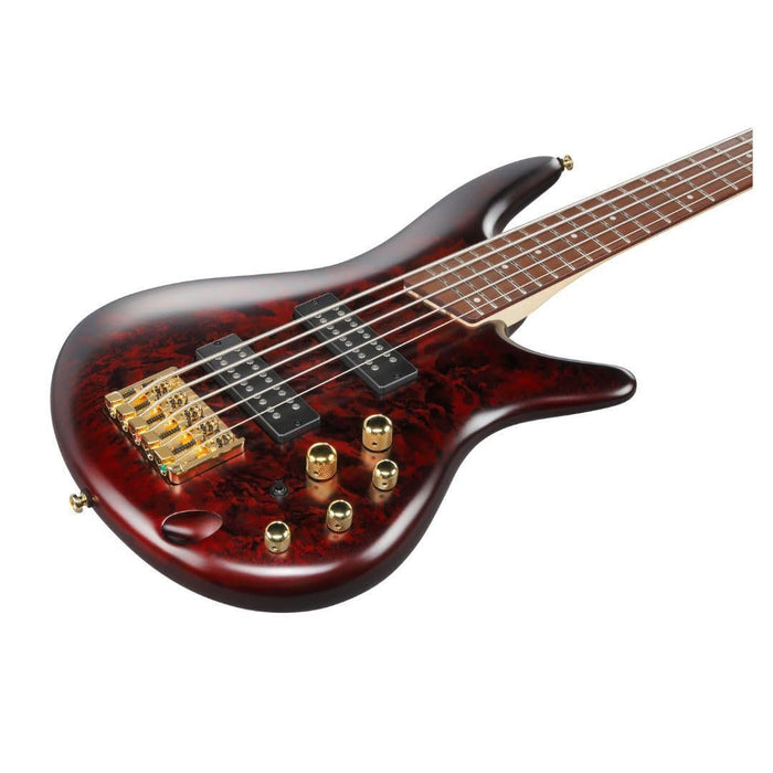 Ibanez SR305EDX Standard 5-String Right-Handed Electric Bass Guitar with Jatoba Fretboard, Nyatoh Body, and PowerSpan Dual Coil Pickups (Wine Red Frozen Matte)