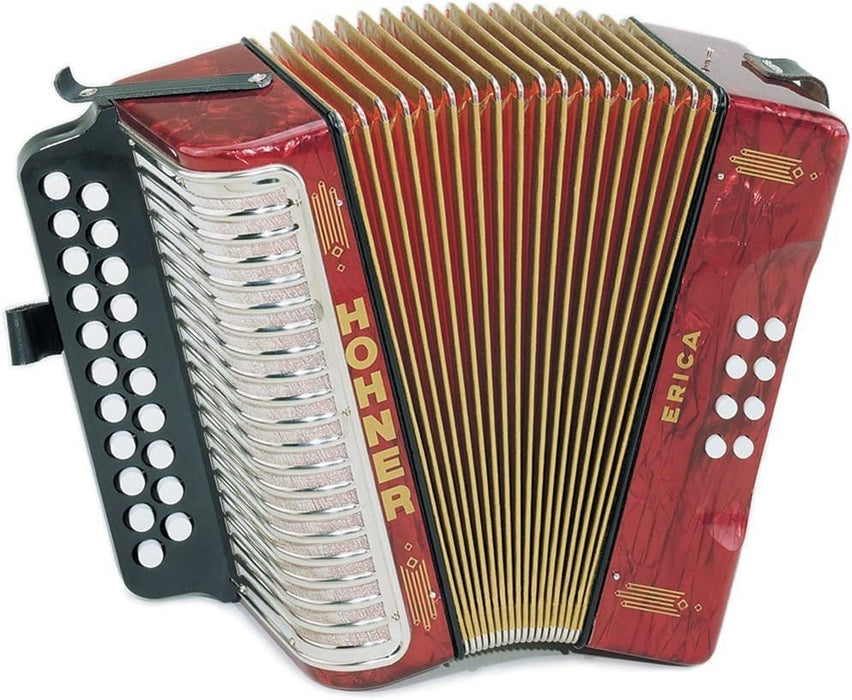 Hohner Accordions Erica GC Two-Row Accordion - Pearl Red (3000GR)