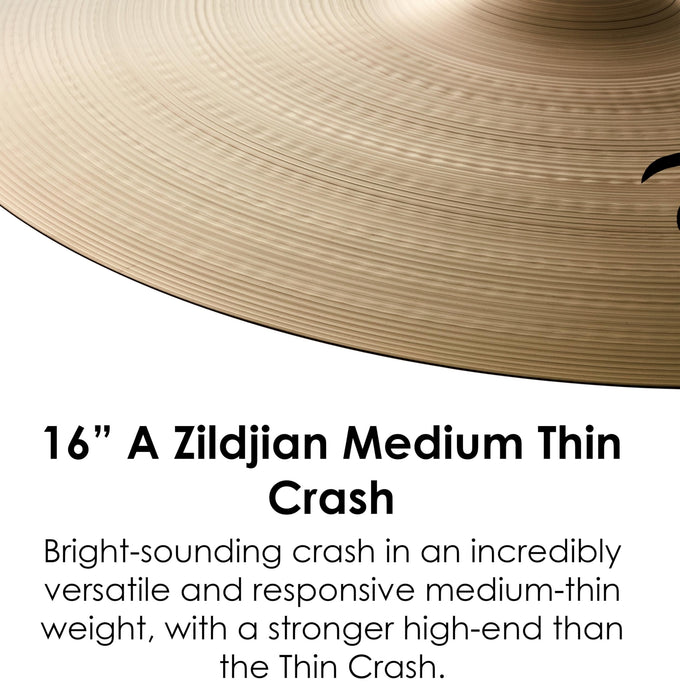Avedis Zildjian Company A Series Medium-Thin Crash Cymbal - 16 Inches