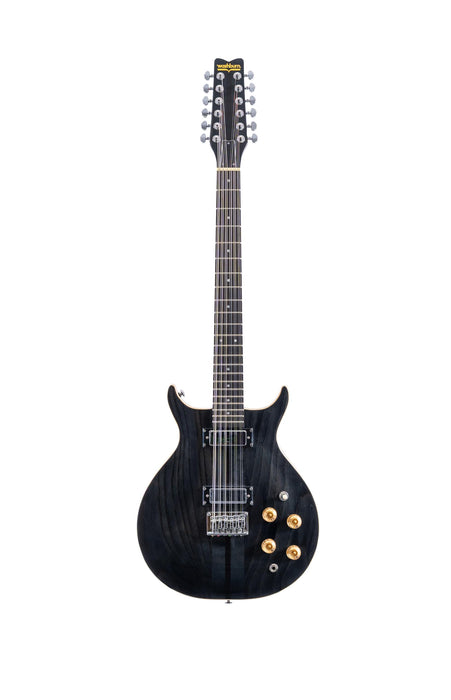 Washburn H12TB Wing Series Hawk 12-String Electric Guitar, Trans Black