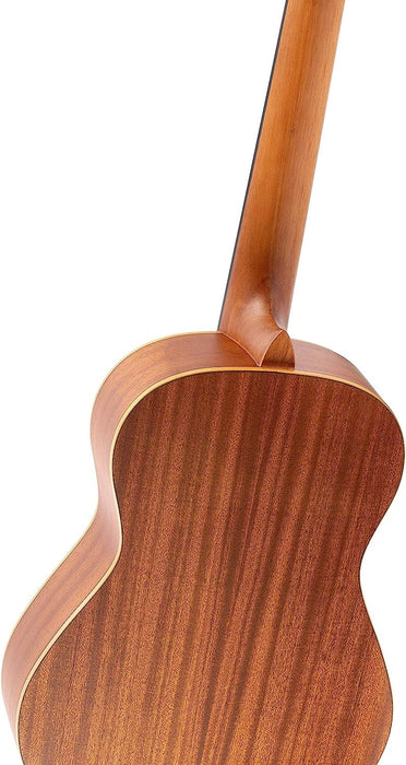 Ortega Guitars R122-1/2 Family Series 1/2 Body Size Nylon 6-String Guitar with Cedar Top, Mahogany/Satin Finish/Natural