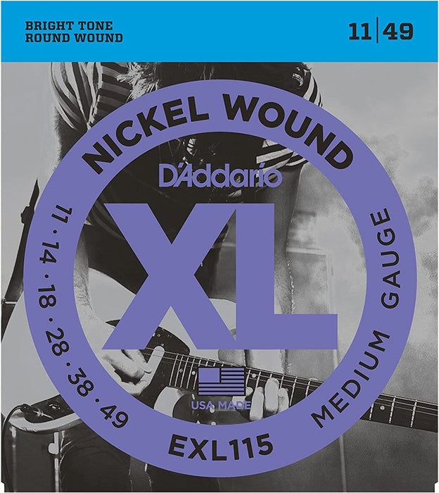 D'Addario EXL115 Electric 11-49 (3 Pack Bundle)