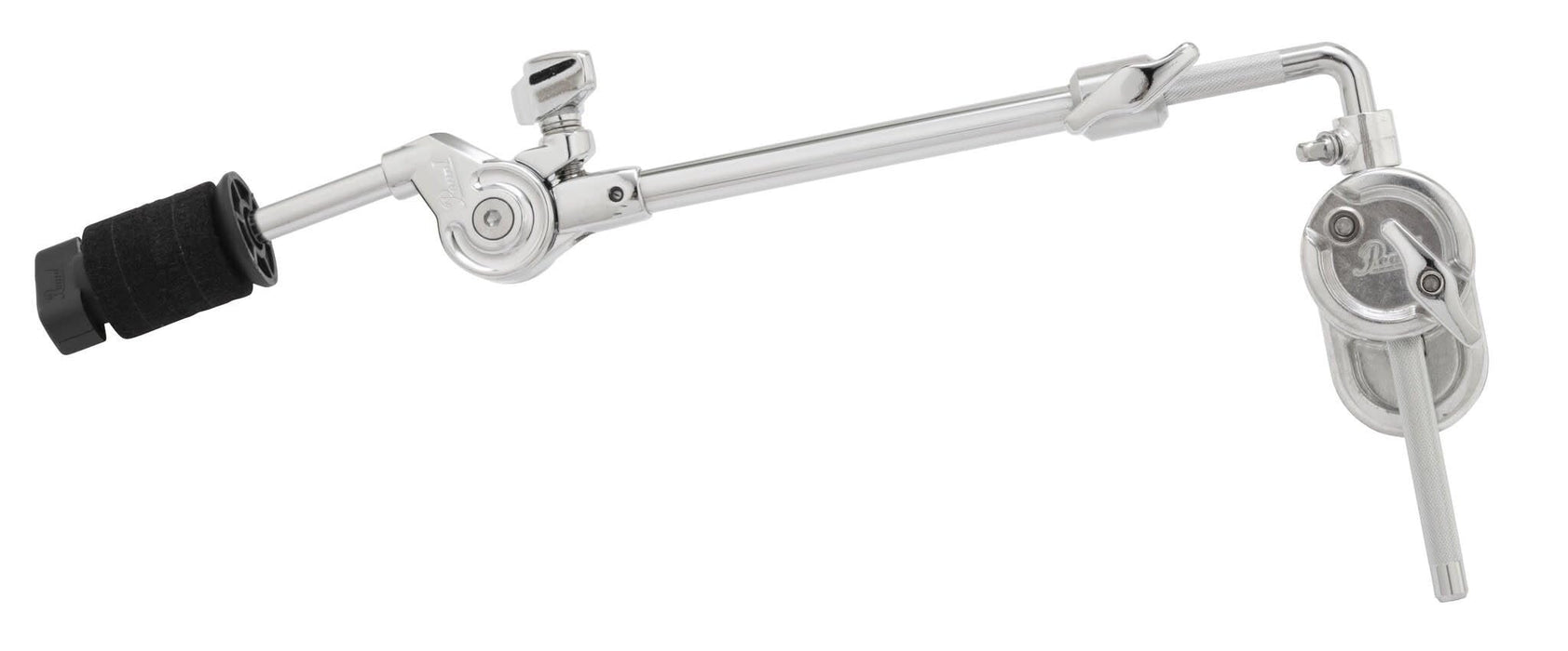 Pearl CHB75CA Classic No-Drill Bass Drum Cymbal Holder with Finish-Saving Hoop Clamp and UniLock Gearless Cymbal Tilter.