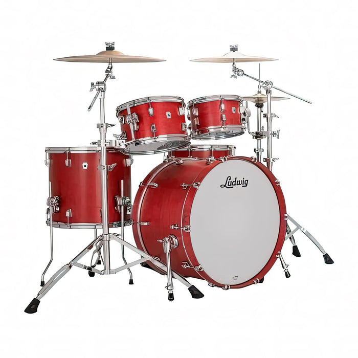 Ludwig Neusonic Rapid MOD2 22" 4 Piece Shell Pack, Satin Diablo Red (LN34204FTXPR)