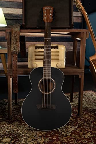 Washburn G-Mini 5 Apprentice Series 7/8 Size Acoustic Guitar, Black Matte (AGM5BMK-A-U)