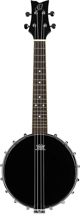 Ortega Guitars, 4-String Banjolele Series Banjo-Ukulele w/Bag, Right (OUBJ100-SBK)