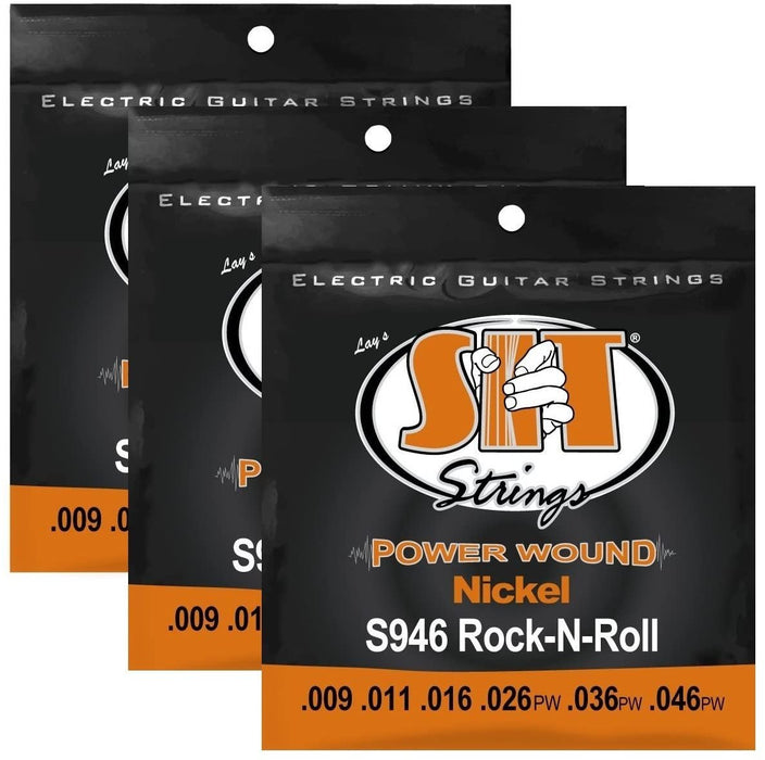 S.I.T. Strings S946 Rock N' Roll Nickel Power Wound Electric Guitar String - 3 Sets