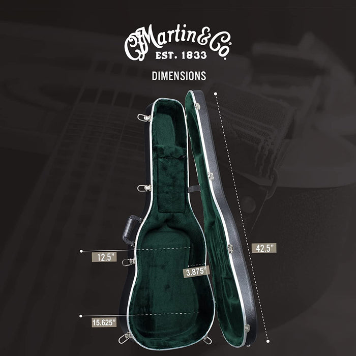 Martin Guitar 600-Series Molded Case for Dreadnought, Jumbo, or Grand Jumbo, Acoustic Guitar Case