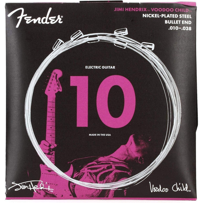 Fender Hendrix Voodoo Child Electric Guitar Strings, Vintage Nickel, Bullet End - .010-.038