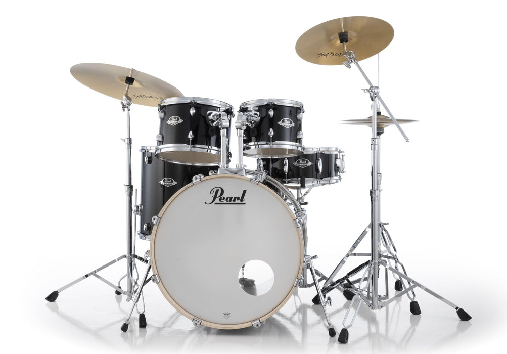 Export 5 Piece Shell Pack 20/14/12/10/14 Jet Black with Hardware (Cymbals Sold Separately)