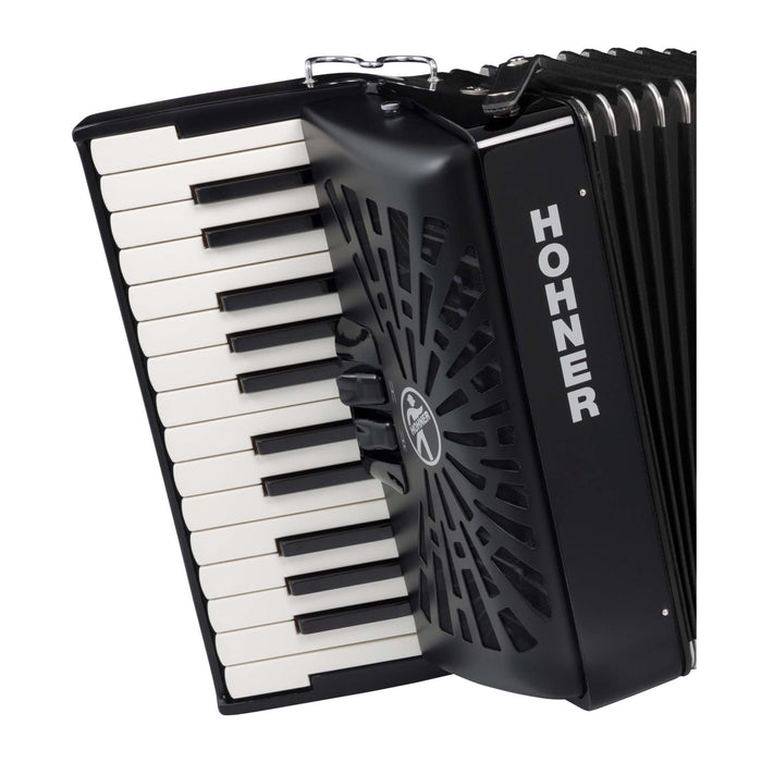Hohner Bravo II 48 Chromatic Piano Key Accordion (Black)