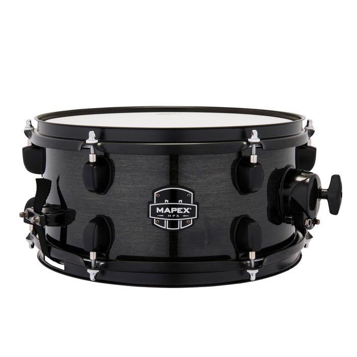 Mapex MPX Maple/Poplar Side Snare Drum - 6 x 12-inch - Black with Black Hardware (MPNMP2600BMB)