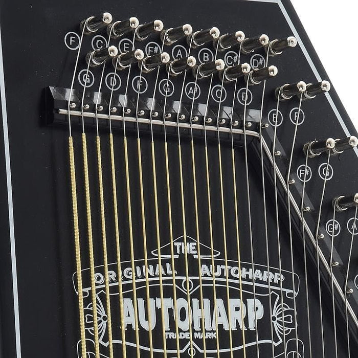 Oscar Schmidt 21 Chord Acoustic Electric Auto Harp, Black (OS73CE-U)