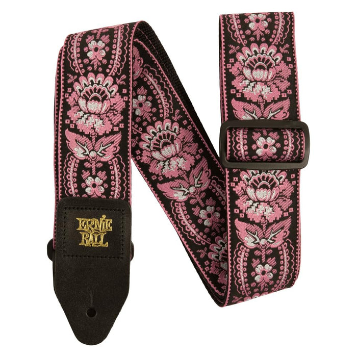 Ernie Ball Jacquard Guitar Strap, Pink Orleans (P05347), 41" - 72"
