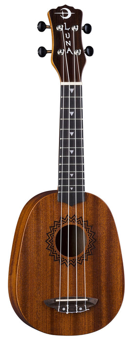 Luna Vintage Mahogany Soprano Pineapple Ukulele (UKE VMP)