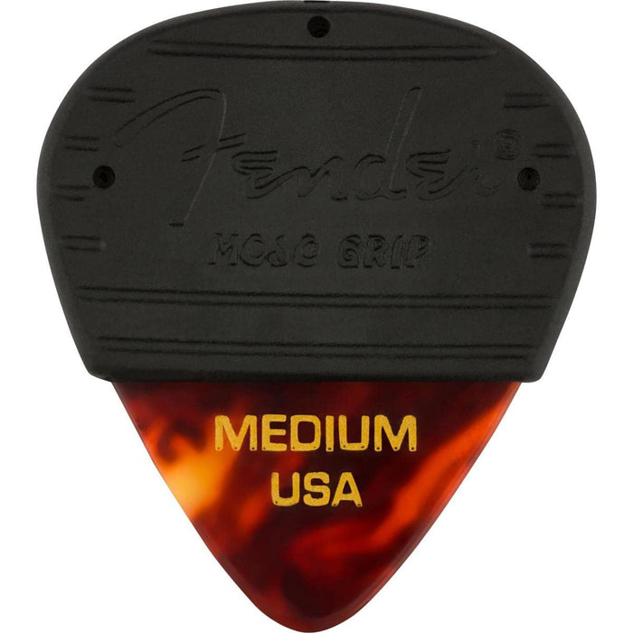 Fender Mojo Grip Guitar Picks 351 Shape, Celluloid, Tortoise Shell, Thin, 3-Pack