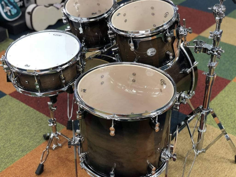 Pacific by DW 5-Piece Concept Maple Exotic Shell Pack (Charcoal Burst over Walnut) (PDCMX2215WC)