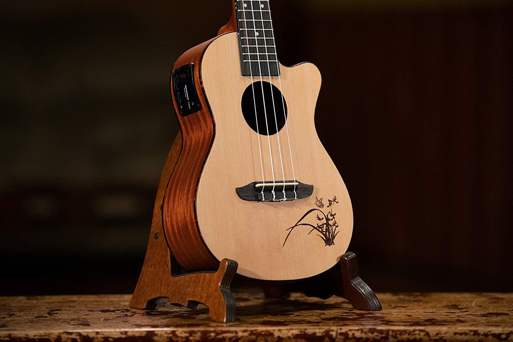 Ortega Guitars 6 String Bonfire Series Guitarlele, Right-Handed, Acoustic, (RGL5)