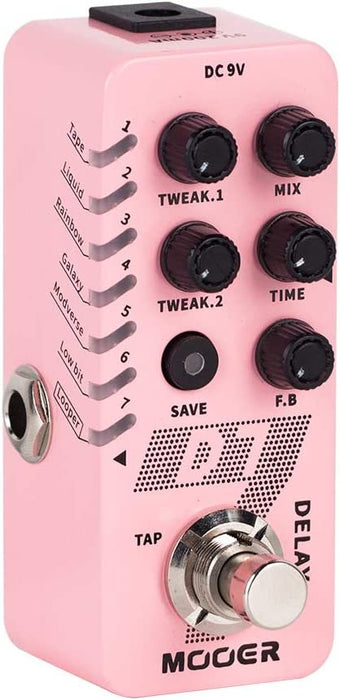 MOOER R7 Reverb 7 Different, Rich and Classic Reverb Types from the Church to Cave Reverb in a Compact Metal Shell with High Cut, Low Cut, Trail On Function…