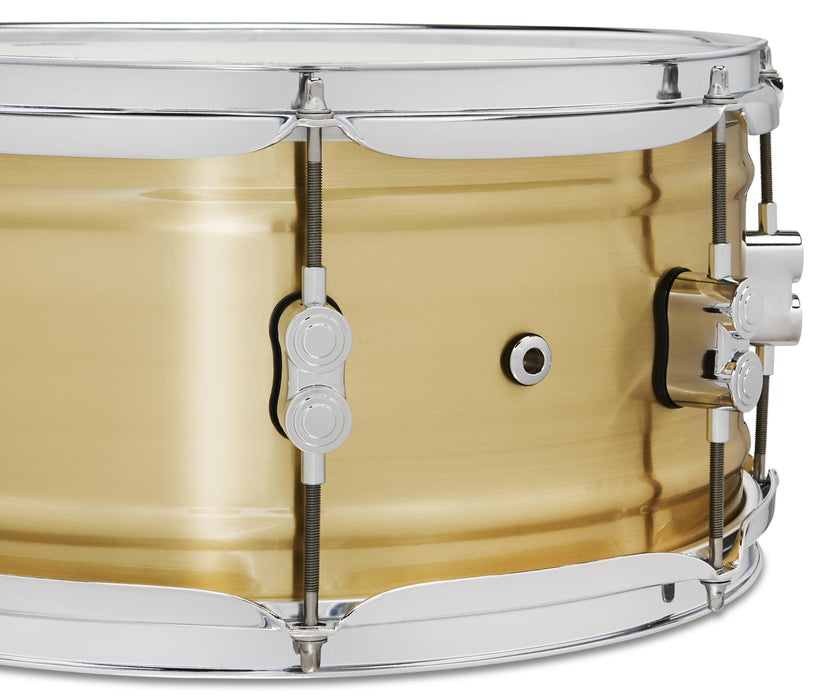 PDP By DW Concept Series 1.2mm Natural Satin Brushed Brass 6.5x14 Snare Drum (PDSN6514NBBC)