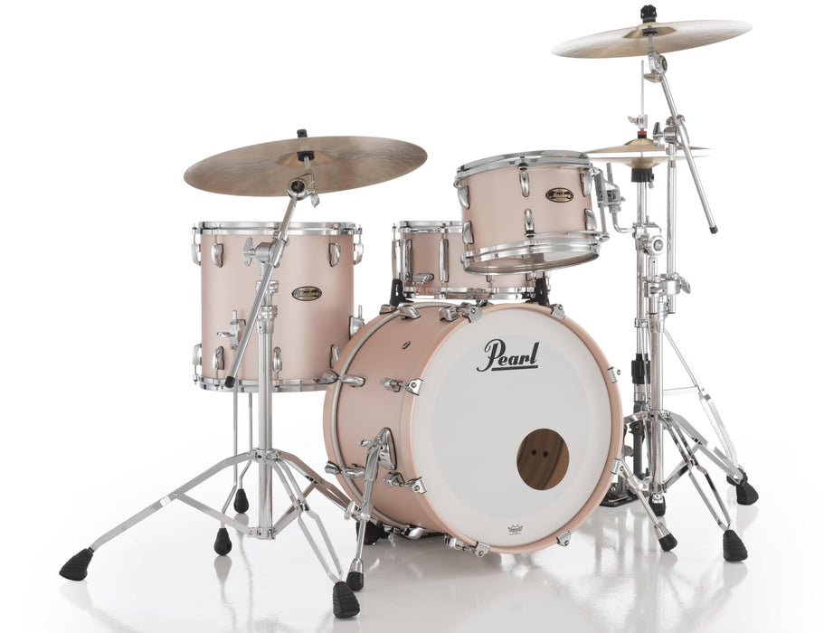 Pearl Masters Maple Gum 3-Piece Shell Pack 20x14 Bass, 14x14 Floor Tom, 12x8 Tom - Satin Rose Gold