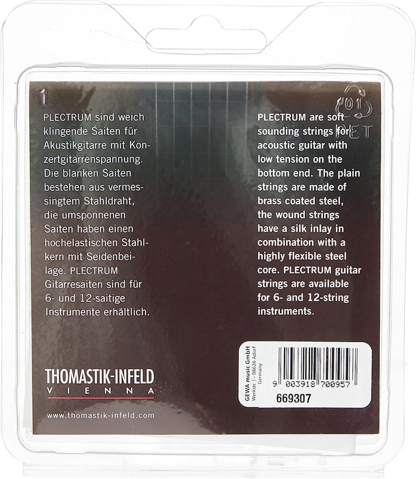 Thomastik-Infeld AC110 Acoustic Guitar Strings - Plectrum Series 6 String Set E, B, G, D, A, E