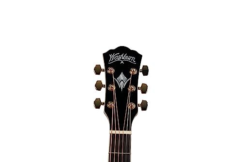 Washburn Festival Series Cutaway Mini Jumbo Acoustic/Electric Guitar, Koa Burst (EA55G-A-U)