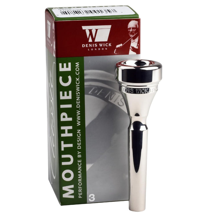 Denis Wick Classic Trumpet Mouthpiece Silver Plated, 5882-3 - Barrel Backbore for Balanced Airflow and Tone - Trumpet Accessories for Effortless Articulation 16.75 x 5.05 x 3.7mm