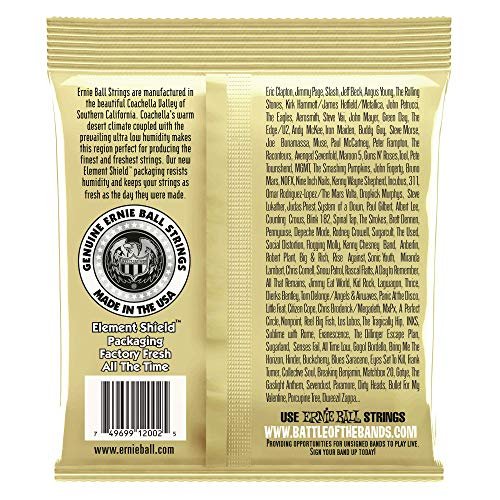 Ernie Ball 2002 Earthwood Medium Acoustic Guitar Strings 13-56 2 Pack